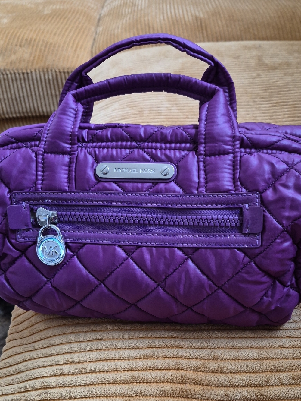 Michael Kors Quilted Crossbody Bag in Vibrant Purple